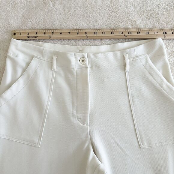 Max Studio London Wide Leg Culotte Pants XL Off White Stretch Pull On Minimalist - Picture 10 of 12